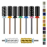 Elesecret Oferta Destacada Brocas para Uñas de Diamante y Carburo de Tungsteno con Punta de Cristal, Barril Grande 4XC 5XC para Limpiar Cutículas