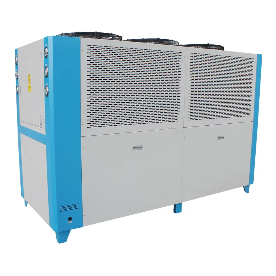 30Ton Air Cooled Scroll Type Chiller For Extruder Extruding Machine Blowing Bottle And Plastic Indus