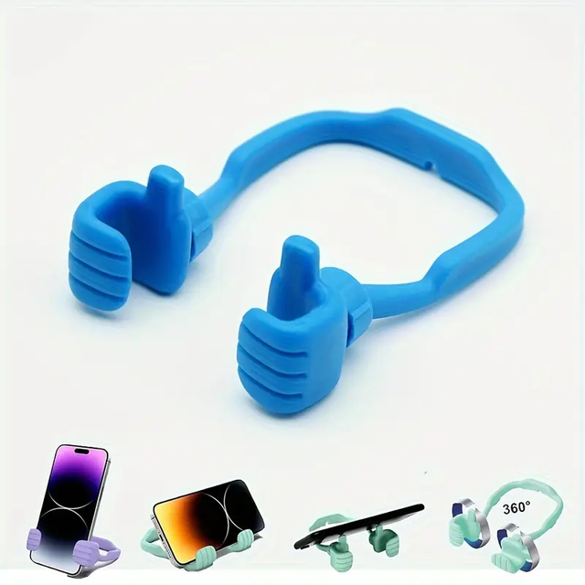 New Upgrade Version 360 Rotatable Lazy Thumb Phone Holder Adjustable Desk Stand Portable Eco-Friendly ABS+Silicone Phones