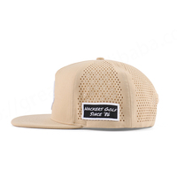 Casquette de baseball snapback à 5 panneaux à visière plate avec patch brodé à la main personnalisé, en polyester imperméable, motif Dobby Dot Oxford Argyle Léopard