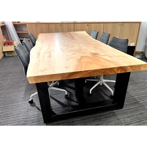 Horse chestnut wood home office desk furniture with selectable metal fittings