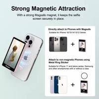 Écran de contrôle selfie sans fil rechargeable en ABS avec connexion magnétique flexible et télécommande pour téléphone portable