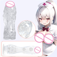 Boîte de jouets sexuels pour garçons, Godet de masturbation manuel transparent, Produit sexuel pour adultes, Jouet sexuel d'exercice pénien, Matériau TPE souple, Masseur de seins