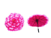 Sunday Dance Performance Parapluies à fleurs chinoises Tissu de fête pivoine multicouche avec cadre en métal pour décorations pour adultes