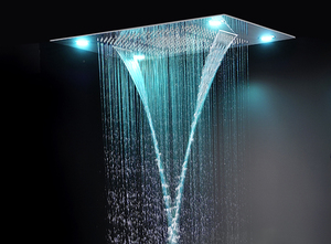 Accesorios de baño de 4 funciones, empotrado en techo, ducha eléctrica led, <span class=keywords><strong>lluvia</strong></span>, cascada, niebla, cortina - Product Image 4