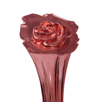 Ornement de rose en métal plaqué cuivre poli sur mesure, style trophée, fleurs décoratives, hauteur 220 mm, couleurs personnalisables
