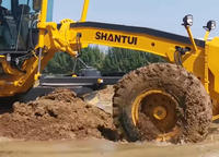 Niveleuse routière lourde Shantui SG27-G MN pour l'exploitation minière, 270 CV, 19,5 tonnes, avec ripper et moteur de bulldozer avant, haute puissance de terrassement, West