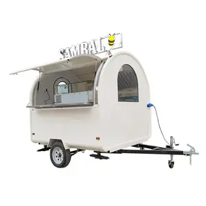 Most Popular Street Vending Cart Fast Food Mobile Trailer With Wheels Coffee Shop Food Truck For Sale