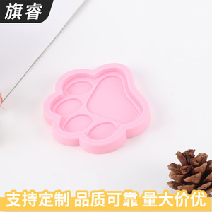 Cute Cartoon Silicone Cat Paw Baking Mold Pink Oven Safe For Fondant Chocolate Cookie Ice Cube DIY Cake Mold - Product Image 5