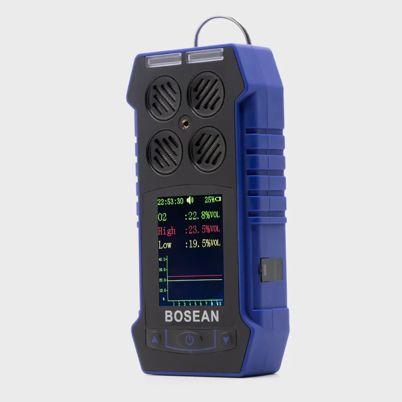 Bosean เครื่องตรวจจับ De วิเคราะห์ก๊าซ ATEX ได้รับการรับรองแบบพกพาหลายเครื่องตรวจจับก๊าซสำหรับ CO, O2, H2S, LEL, CH4