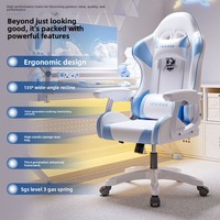 Chaise de jeu de luxe pour la maison, la chambre ou le bureau, inclinable, ergonomique, pivotante, réglable en hauteur, avec base à cinq étoiles en nylon et accoudoirs