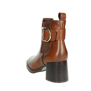Bottines pour femmes en cuir à talon K-10093 Taille 35 Détail boucle - Product Image 2