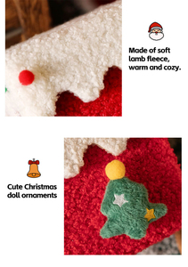 Kotak Hadiah Natal Buatan Tangan DIY, Kotak Apel Malam Natal, Kotak Kubus Persegi Tebal Berkualitas Tinggi dengan Pita - Product Image 3