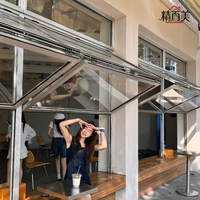 Vitrine pliante avec cadre en aluminium soudé, vitres débordantes vers l'extérieur, design moderne, taille personnalisée, vente en gros