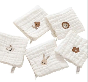 Baberos de Muselina de Algodón con Forma de Flor para Bebé, Doble Capa, Ultra Suaves, Absorbentes, Ecológicos, Plegables, con Botón a Presión, Personalizables, Venta al Por Mayor - Product Image 3