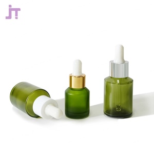 Skin Care Packaging Serum Bottle 15ml 30ml Amber <b>Clear</b> Frosted Empty Slanted Shoulder Essential Oil Glass Dropper Bottle - Product Image 5