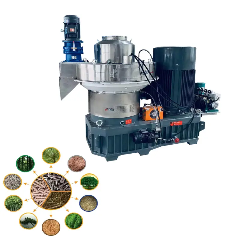 Máquina de fabricación de combustible de pellets de madera con troquel de anillo/precio de maquinaria de fabricación de pellets de biomasa de cáscara de arroz