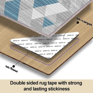 4 piezas de pegatinas autoadhesivas fuertes con puntos de sujeción, cinta adhesiva de gancho y bucle para sábanas, sofás, alfombras, tapetes antideslizantes. - Product Image 5
