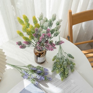 Bouquet d'herbe d'ananas artificielle CallaFloral en plastique jaune pour la décoration de la maison et les arrangements de mariage - Product Image 1