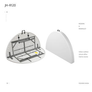 <span class=keywords><strong>Mesa</strong></span> <span class=keywords><strong>Plegable</strong></span> <span class=keywords><strong>Redonda</strong></span> de Plástico Blanca de <span class=keywords><strong>180</strong></span> <span class=keywords><strong>cm</strong></span> (5 pies) para Eventos, 10 Personas, 60 Personas, 6 pies, Venta al por Mayor Barata - Product Image 4