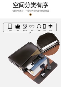 <span class=keywords><strong>Borsa</strong></span> a Tracolla in Pelle PU da Uomo, Stile Casual Business, Design Verticale Trendy per il Commercio Estero - Product Image 6