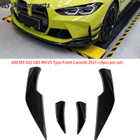 Ailerons avant en fibre de carbone sèche pré-imprégnée style VS, kit carrosserie aérodynamique pressé à chaud pour BMW G80 M3 G82 G83 M4 2021+