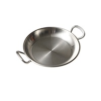 Assiette Ronde en Acier Inoxydable 304 pour Restaurant, Assiette à Salade Durable avec Poignée, Plateau de Service Élégant pour Snacks et Poulet Frit