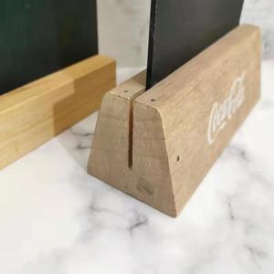 Base de madera para calendario, tablero de exhibición con base de madera maciza, soporte de exhibición para pizarra de escritorio, soporte de madera de haya, pizarra pequeña - Product Image 4