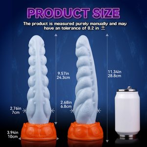 Dildo double couche coloré en silicone épais avec ventouse pour entraînement anal et vaginal, jouet sexuel pour adultes débutants - Product Image 6