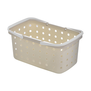 Plastic Storage Basket Rectangle With Handles For Bathroom Clothes Neatening - Product Image 5