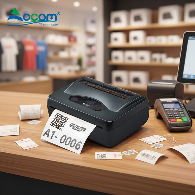 OCOM Wireless 4 Inch BT Thermal Barcode Printer, Support Android/iOS