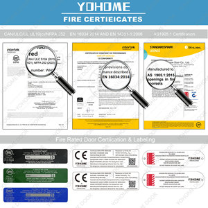 Puerta Cortafuego de Madera con Certificación U-L/BS-EN/AS, Puerta Resistente al Fuego, Puerta de Madera con Clasificación de Resistencia al Fuego para Hoteles, Suministro de Fábrica Personalizado - Product Image 2