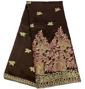 Wholesale silk george sequins george lace fabric bridal dress silk george lace