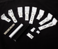 Support de voie unique avec couvercle en plastique épaississement support de voie cadre support de fer accessoires de montage de dessus de rideau