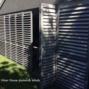 Nhà Máy Tùy Chỉnh Kích Thước Nhôm Cửa Sổ Cửa Chớp Nhôm Louver Bảng Điều Chỉnh Trung Quốc Ngang Hợp Kim Pháp Nhôm Planation Màn Trập - Product Image 2