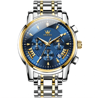 Montres pour hommes populaires, 50 pièces, logo personnalisé OEM, 2892, chronographe, mode, phase lunaire, mode sportive, calendrier, montres à quartz