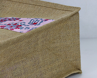 Usine en gros personnalisé imprimé écologique toile de jute sac à main lin tissu Jute sac fourre-tout Logo réutilisable coton poignée sac à provisions