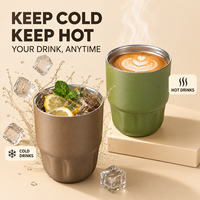 Mug à café isotherme élégant en acier inoxydable 316, portable et anti-fuite, pour hommes et femmes, idéal pour les trajets quotidiens, la voiture et le bureau
