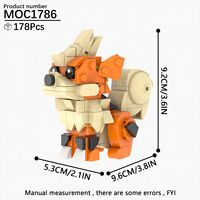 Kits de briques MOC GROWLITHES pour films d'animation, conteneur créatif, jouets de construction DIY pour enfants MOC1786