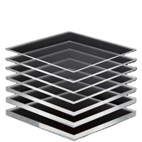 Vente en gros Jiniu Modèle 0100 feuilles acryliques transparentes texturées colorées givrées pour bricolage artisanat meubles lumière diffusant la vie privée