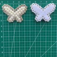 Brillant Strass Perle Amour Coeur Mickey Vêtements Accessoires DIY Décoration Non-tissé Perle À La Main Patch