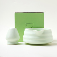 Ensemble Matcha avec support à cuillère en bambou moderne, support à bol en céramique, vaisselle japonaise, 16 pièces, personnalisé, bisque de luxe, haut de gamme