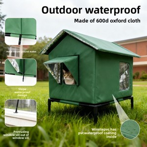 Tente pour chat imperméable et isolée, amovible, lavable, facile à nettoyer, design surélevé, abri pour <span class=keywords><strong>animaux</strong></span> de compagnie, résistant au froid, chaud - Product Image 3