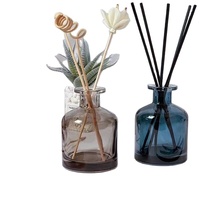 Zonesin — bouteille de diffuseur de sarrasin, accessoire personnalisé, boîte avec bâton en rotin et verre, brun clair, 500ml