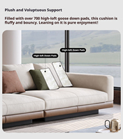 Canapé modulaire minimaliste de luxe, design moderne, ensemble de meubles de salon en tissu, canapé haut de gamme pour la maison et l'hôtel