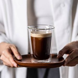 Tasse à café à double paroi en verre borosilicate de qualité alimentaire, résistante à la chaleur, isolante, transparente, pour Americano glacé, latte, usage domestique - Product Image 2