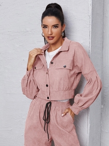 Offre Spéciale Ensemble de jogging en gros nouveau design à la mode Survêtement <span class=keywords><strong>cargo</strong></span> en velours côtelé pour femmes - Product Image 5