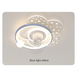 Ventilador de Techo LED Blanco Moderno con Luz, Diseño Redondo Ajustable de 360 Grados, con 3-5 Aspas, Motor de CC, Cuerpo de Vidrio - Product Image 5