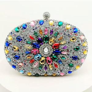 Bolso de Mano Elegante para Mujer, con Cristales, para Fiesta, Cena, Boda, de Poliéster, para las Cuatro Estaciones - Product Image 5