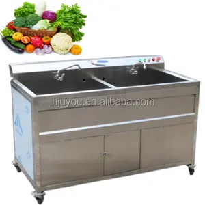 Dubbele Tank Fruit En Groente Wasmachine Sla Wasmachine Aardbei Luchtbel Wasmachine